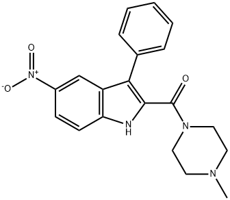 MJN228; 459168-97-9; (4-methylpiperazin-1-yl)-(5-nitro-3-phenyl-1H-indol-2-yl)methanone; MJN-228; SC