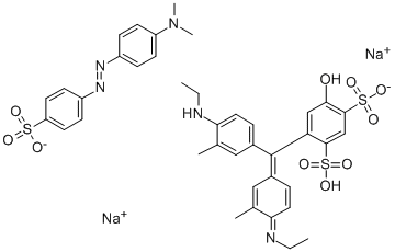 Methyl orange-xylene cyanol; METHYL ORANGE/XYLENE CYANOL SOLUTION; 62758-15-0