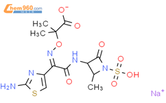 Azthreonam monosodium salt; 80581-85-7; sodium;2-[(Z)-[1-(2-amino-1,3-thiazol-4-yl)-2-[[(2S,3S)-2-me