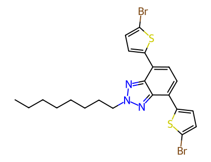 9-(1-辛基壬基)咔唑-2,7-二硼酸二频哪醇酯和 4,7-双(5-溴-2-噻吩基)-2-辛基-2H-苯并三唑的聚合物,1g