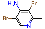 4-氨基-3,5-二溴-2-甲基吡啶,1g