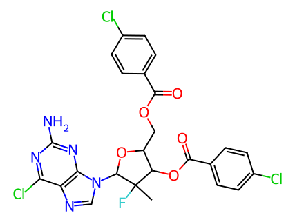 (2R，3R，4R，5R)-5-(2-氨基-6-氯-9H-嘌呤-9-基)-2-(((4-氯苯甲酰基)氧基)甲基)-4-氟-4-甲基四氢呋喃-3-基-4-氯苯甲酸酯