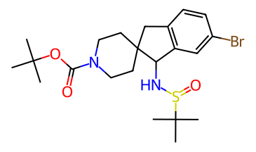 (1S)-tert-Butyl 6-bromo-1-(1,1-dimethylethylsulfinamido)-1,3-dihydrospiro[indene-2,4'-piperidin