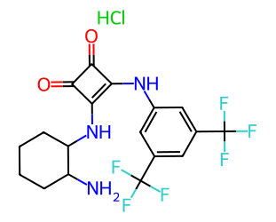 Rel-3-(((1S,2S)-2-aminocyclohexyl)amino)-4-((3,5-bis(trifluoromethyl)phenyl)amino)cyclobut-3-ene-1,2