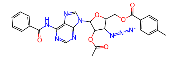 ((2S,3R,4R,5R)-4-acetoxy-3-azido-5-(6-benzamido-9H-purin-9-yl)tetrahydrofuran-2-yl)methyl 4-methylbe