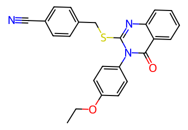 4-(((3-(4-Ethoxyphenyl)-4-oxo-3,4-dihydroquinazolin-2-yl)thio)methyl)benzonitrile,25mg