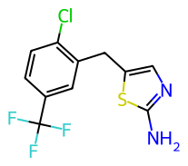 5-{[2-chloro-5-(trifluoromethyl)phenyl]methyl}-1，3-thiazol-2-amine