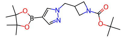3-((4-(4，4，5，5-四甲基-1，3，2-二氧杂硼杂环戊烷-2-基)-1H-吡唑-1-基)甲基)氮杂环丁烷-1-甲酸叔丁酯