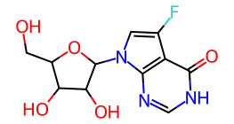 7-((2R,3R,4S,5R)-3,4-二羟基-5-(羟甲基)四氢呋喃-2-基)-5-氟-1,7-二氢-4H-吡咯并[2,3-d]嘧啶-4-酮,250mg