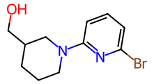 1-(6-溴-2-吡啶基)-3-哌啶甲醇,500mg