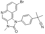 Benzeneacetonitrile, 4-(8-bromo-2,3-dihydro-3-methyl-2-oxo-1H-imidazo[4,5-c]quinolin-1-yl)-.alpha.,.