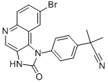 Benzeneacetonitrile, 4-(8-bromo-2,3-dihydro-2-oxo-1H-imidazo[4,5-c]quinolin-1-yl)-.alpha.,.alpha.-di