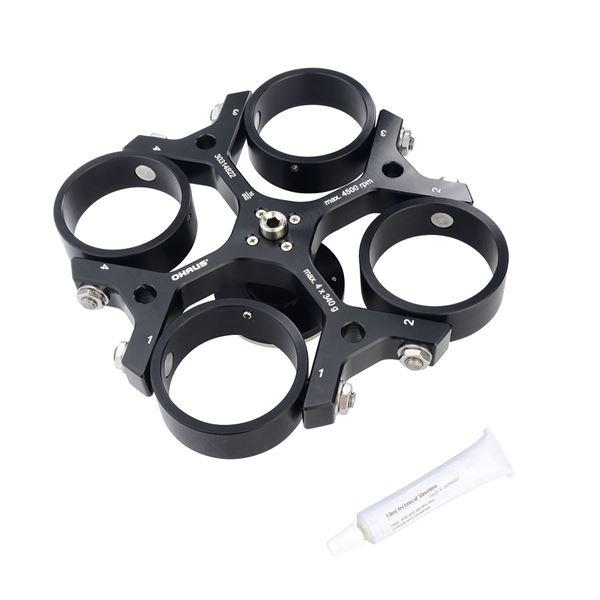 Frontier™ 转子 最大速度：4,500rpm，最大离心力：3,350g，最大称量值（转子）：4 x 100ml