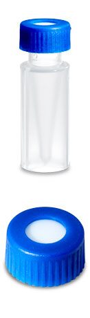 Polypropylene 12 x 32mm Snap Neck Vial,with Cap and PTFE/silicone Septum ,300 µL Volume 100/pkg