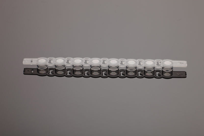 PCR八联管盖 平盖 125条/袋，10袋/箱