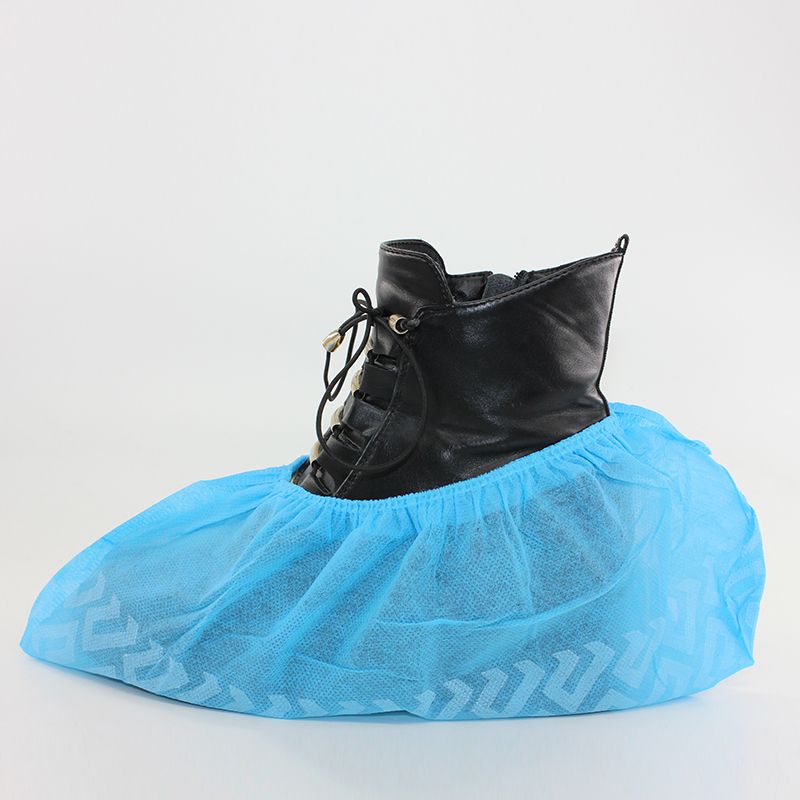 防滑无纺布鞋套 材质:PP无纺布;尺寸:均码;颜色:蓝色;克重:40g/㎡;长:390mm;高:150mm 2000只/箱