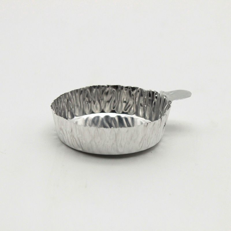 一次性带把铝箔称量盘 容量:42ml;顶部直径:60mm;底部直径:56mm;深度:18mm;厚度:0.10mm 100个/包
