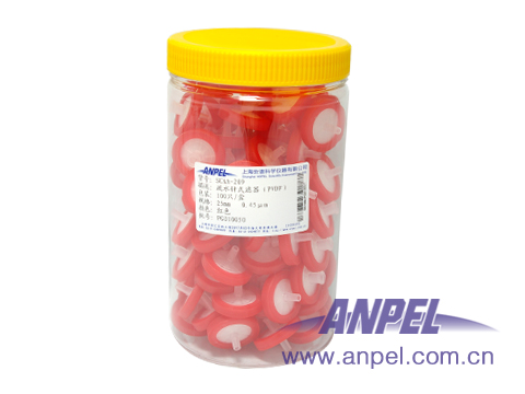 疏水性PVDF针式滤器（红色） 25mm*0.45um，红色 100只/罐