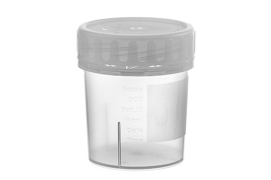 100ml多用途杯，聚丙烯，61x71mm，带自然色盖，灭菌，带刻度 300个/包，1包/箱