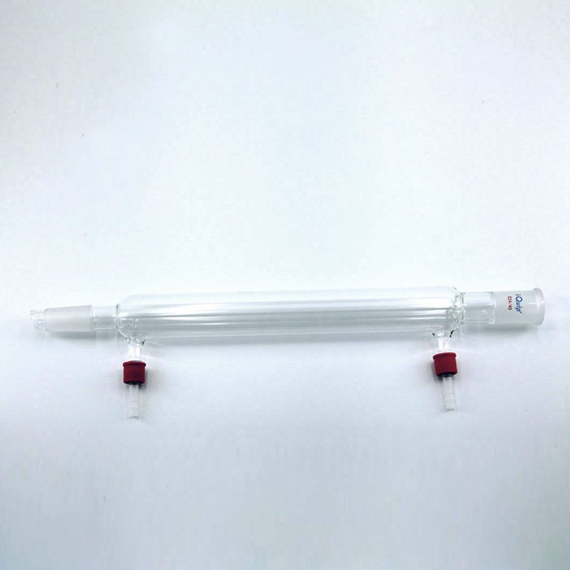 直型冷凝器,具可拆式小咀 磨口:24/40;冷凝部分长度:200mm;小咀外径:10mm