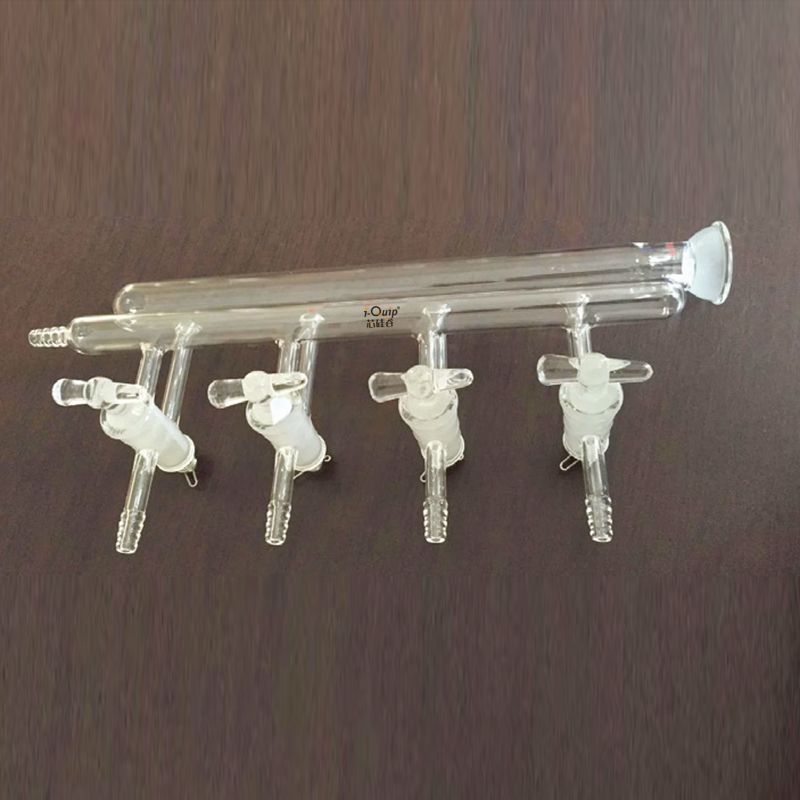 双排管真空气体分配器(实心节门塞) 节门组数:4,总长度:375mm,类型描述::带4个10mm通气小咀,分别为前左、前右、后左、后右