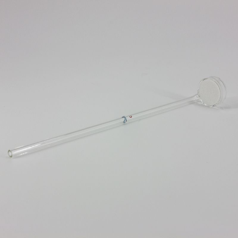 气体扩散管,具砂板,90° 砂板直径:40mm,容器开口端尺寸:60mm,砂板孔隙度:G3,导管外径:8mm,长:250mm