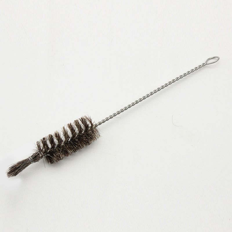注射器刷(小) 毛材质:马毛;芯材质:金属丝,PVC(聚氯乙烯树脂)管涂层;总长:190mm;刷头长度×直径:40×20mm 12个/包