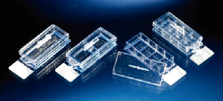 Lab-Tek™ II 腔室载玻片系统 已灭菌，孔数4 Case of 96