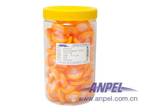 疏水性PTFE针式滤器（橙色） 25mm*0.45um，橙色 100只/罐