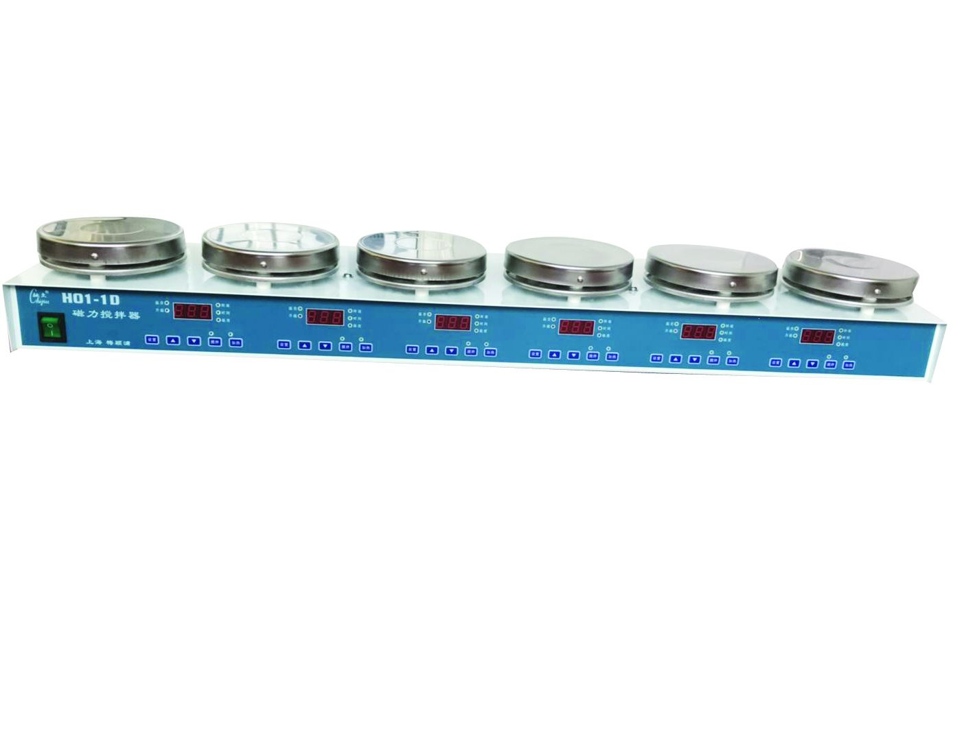 六工位数显磁力搅拌器 最大搅拌：3L，搅拌转速：100～1500r/min