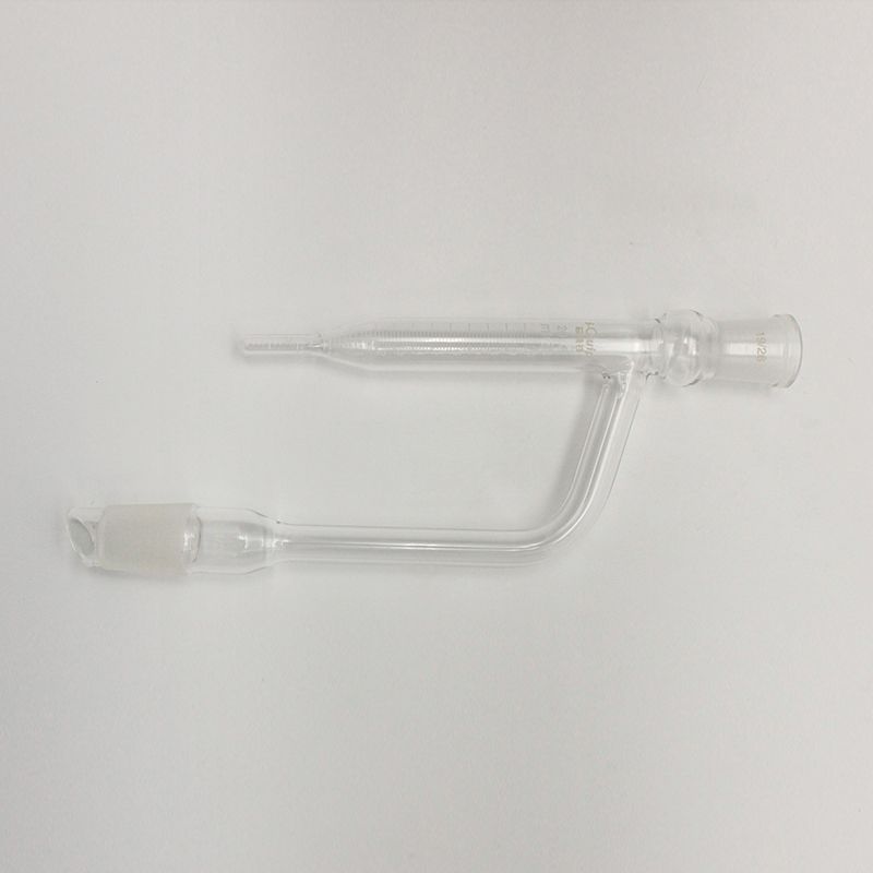 水份测定器 描述:包含蒸馏接收管(容量10ml,最小分度0.1ml,磨口19/26)、直形冷凝管(有效长度400mm,磨口19/26)、500ml圆底烧瓶(磨口24/29)各一只