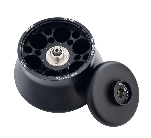 Frontier™ 转子 最大速度：13,500rpm，最大离心力：20,984g，最大称量值（转子）：6 x 85ml