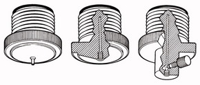 用于大色谱柱的底滴式接头 Bottom-drip adapter for large columns   1/4 -28 UNF 2B internal thread and flow-regulat