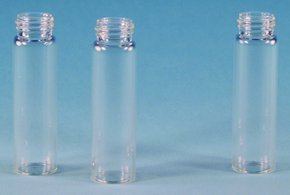 螺纹口透明玻璃样品瓶（仅样品瓶） Vials, screw top, clear glass (vial only) volume 7 mL, clear glass vial, thread 15-