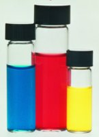 Wheaton 带橡胶衬里瓶盖的样品瓶 Wheaton sample vials with rubber lined caps clear glass vial, volume 8 mL, threa