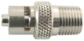 1-way threaded end adapter (NPT) MLL to 1/8-27 (NPT) thread (plated brass)