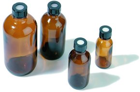 棕色储存瓶 Amber storage bottles volume 30 mL, O.D. × H 32 mm × 80 mm, thread 20-400, bottle only, pkg of