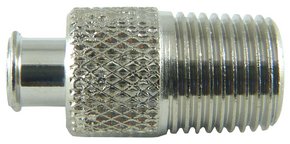 1-way threaded end adapter (NPT) FLL to 1/8-27 (NPT) thread (plated brass)