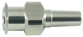 1-way Luer-to-record adapter FLL to male record (plated brass)