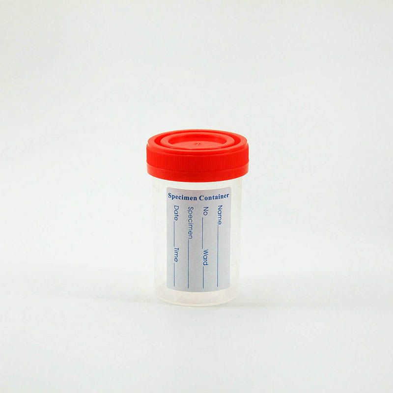 60ml红盖样品杯 杯盖颜色:红色;杯体材质:PP;直径×高:44×69.1mm;类型: 加标签,EO消毒;包装类型:PE袋 1个/袋,50袋/箱