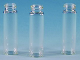 螺纹口透明玻璃样品瓶（仅样品瓶） Vials, screw top, clear glass (vial only) volume 15 mL, clear glass vial, thread 18