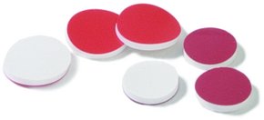 红色 PTFE/硅胶隔垫 Septa, red PTFE/Silicone red PTFE/white silicone, diam. × thickness 8 mm × 0.060 in., f