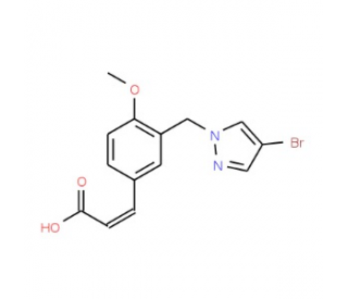 (2E)-3-{3-[(4-Bromo-1H-pyrazol-1-yl)methyl]-4-methoxyphenyl}acrylic acid  500 mg