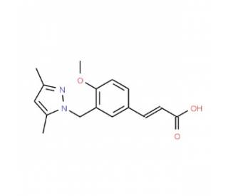 (2E)-3-{3-[(3,5-Dimethyl-1H-pyrazol-1-yl)methyl]-4-methoxyphenyl}acrylic acid  500 mg