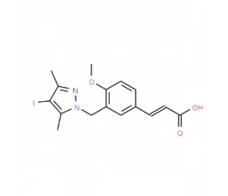 (2E)-3-{3-[(4-Iodo-3,5-dimethyl-1H-pyrazol-1-yl)-methyl]-4-methoxyphenyl}acrylic acid  500 mg