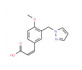 (2E)-3-[4-Methoxy-3-(1H-pyrazol-1-ylmethyl)phenyl]acrylic acid  500 mg