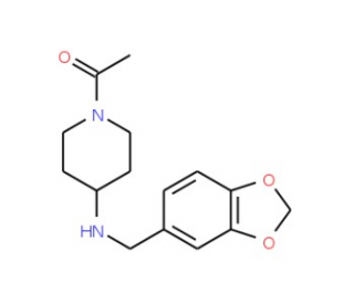 1-Acetyl-N-(1,3-benzodioxol-5-ylmethyl)piperidin-4-amine  500 mg