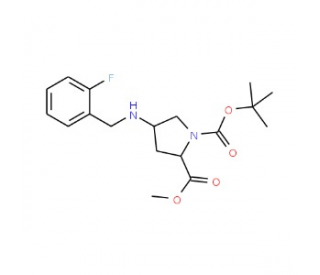 1-tert-Butyl 2-methyl (2S,4S)-4-[(2-fluorobenzyl)-amino]pyrrolidine-1,2-dicarboxylate  500 mg