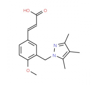 (2E)-3-{4-Methoxy-3-[(3,4,5-trimethyl-1H-pyrazol-1-yl)methyl]phenyl}acrylic acid  500 mg