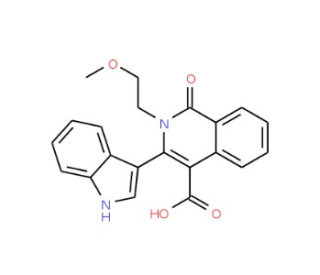 3-(1H-Indol-3-yl)-2-(2-methoxyethyl)-1-oxo-1,2-dihydroisoquinoline-4-carboxylic acid  500 mg